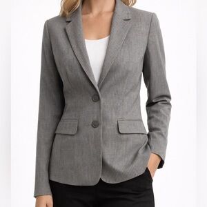 H&M GRAY PINSTRIPE BLAZER SIZE 10 NWT